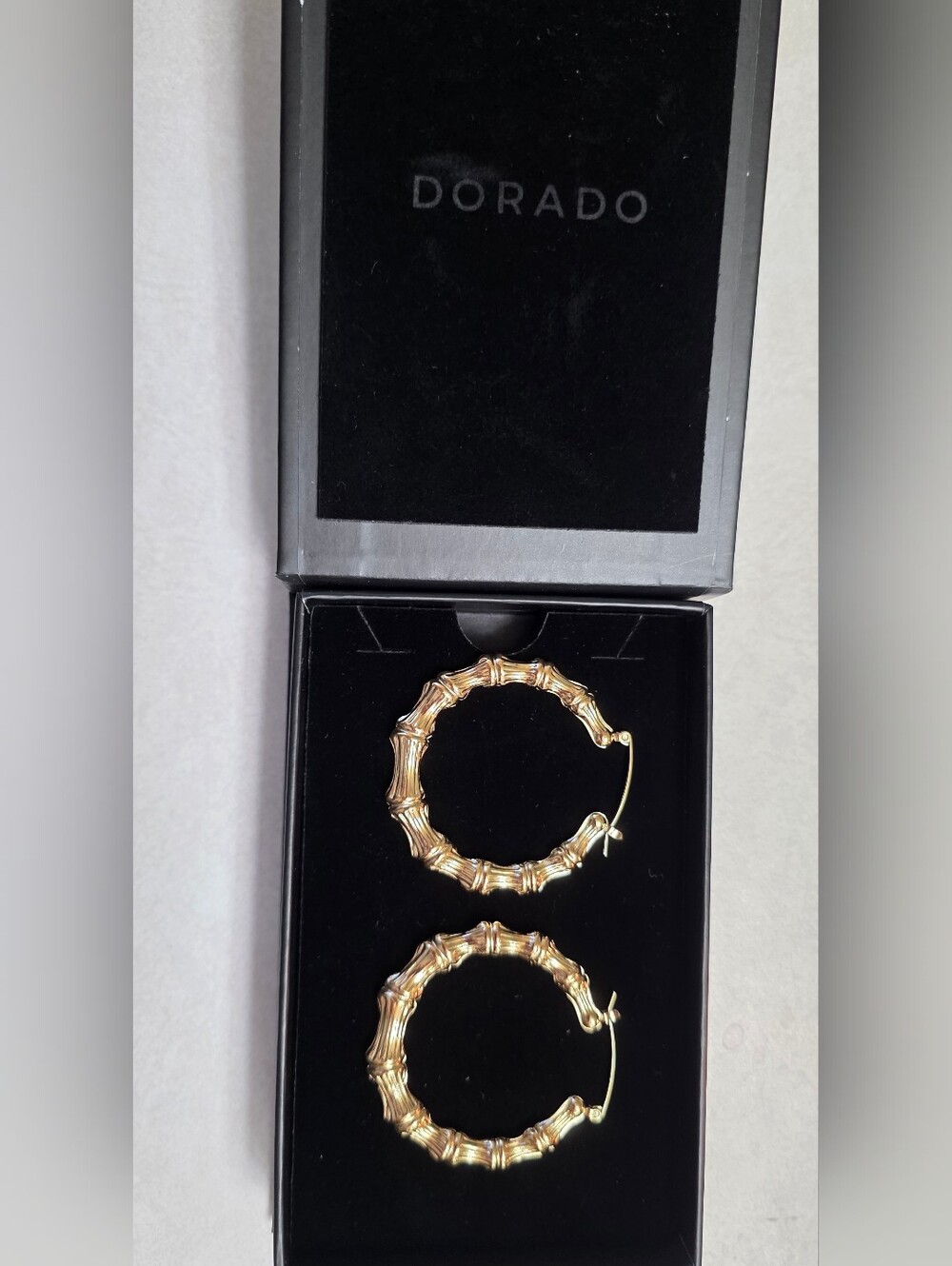 Dorado 18ct Gold Plated Bamboo Hoop Earrings - Women